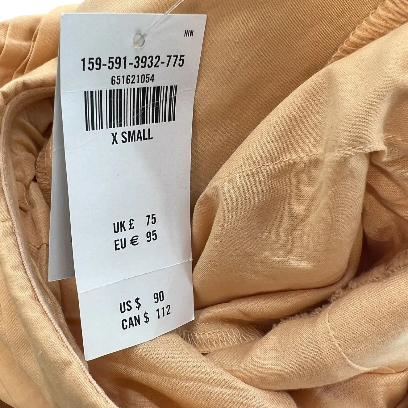 Abercrombie & Fitch Poplin Strapless Midi Dress Pleated Orange‎ Size XS - Image 13