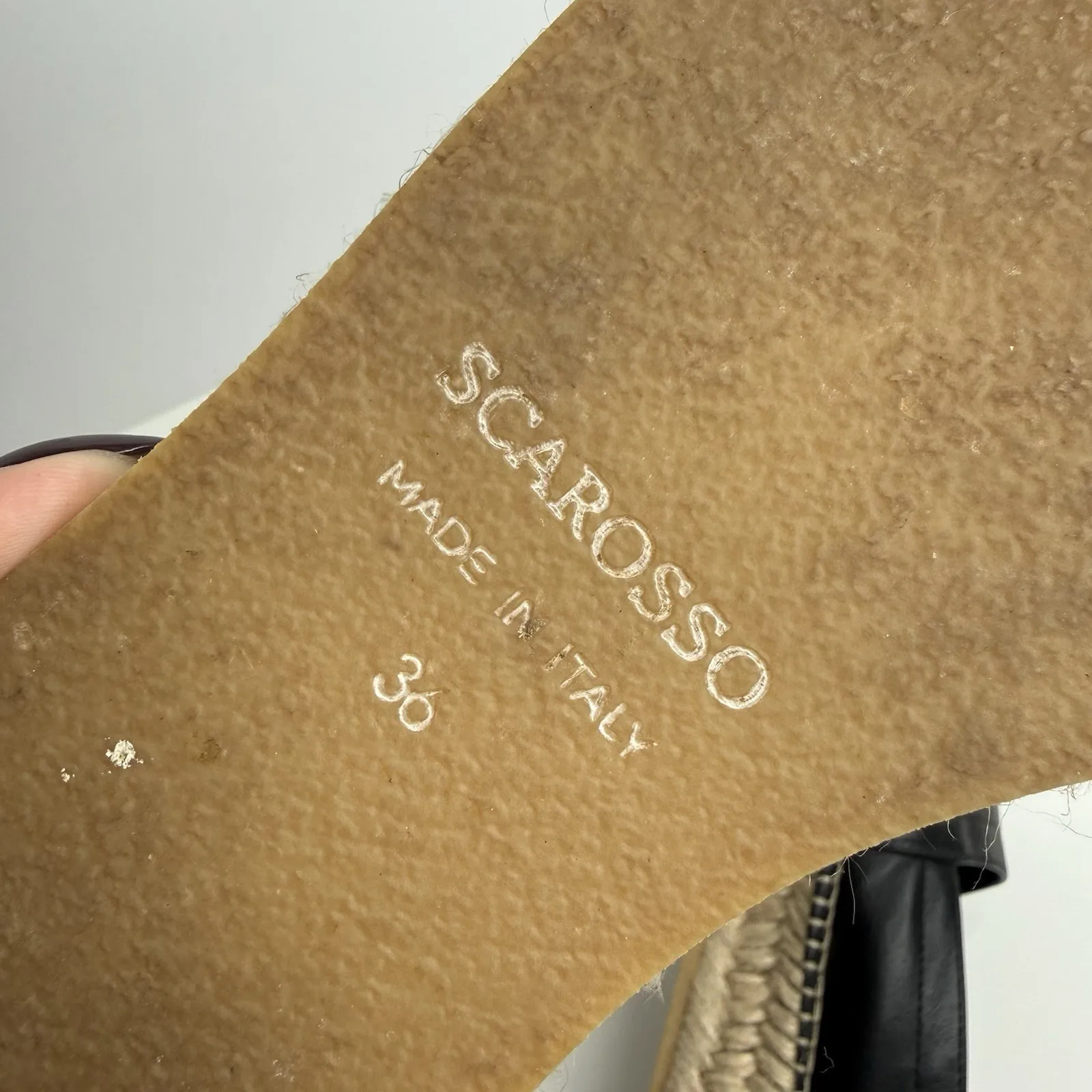 Scarosso Women's Black‎ Leather Espadrilles Size 36 (US 6) Made In Italy Black - Image 7