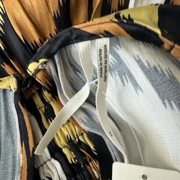 Anthropologie Somerset Romper In‎ Ikat Print Bronze Size XS NWT - Image 7