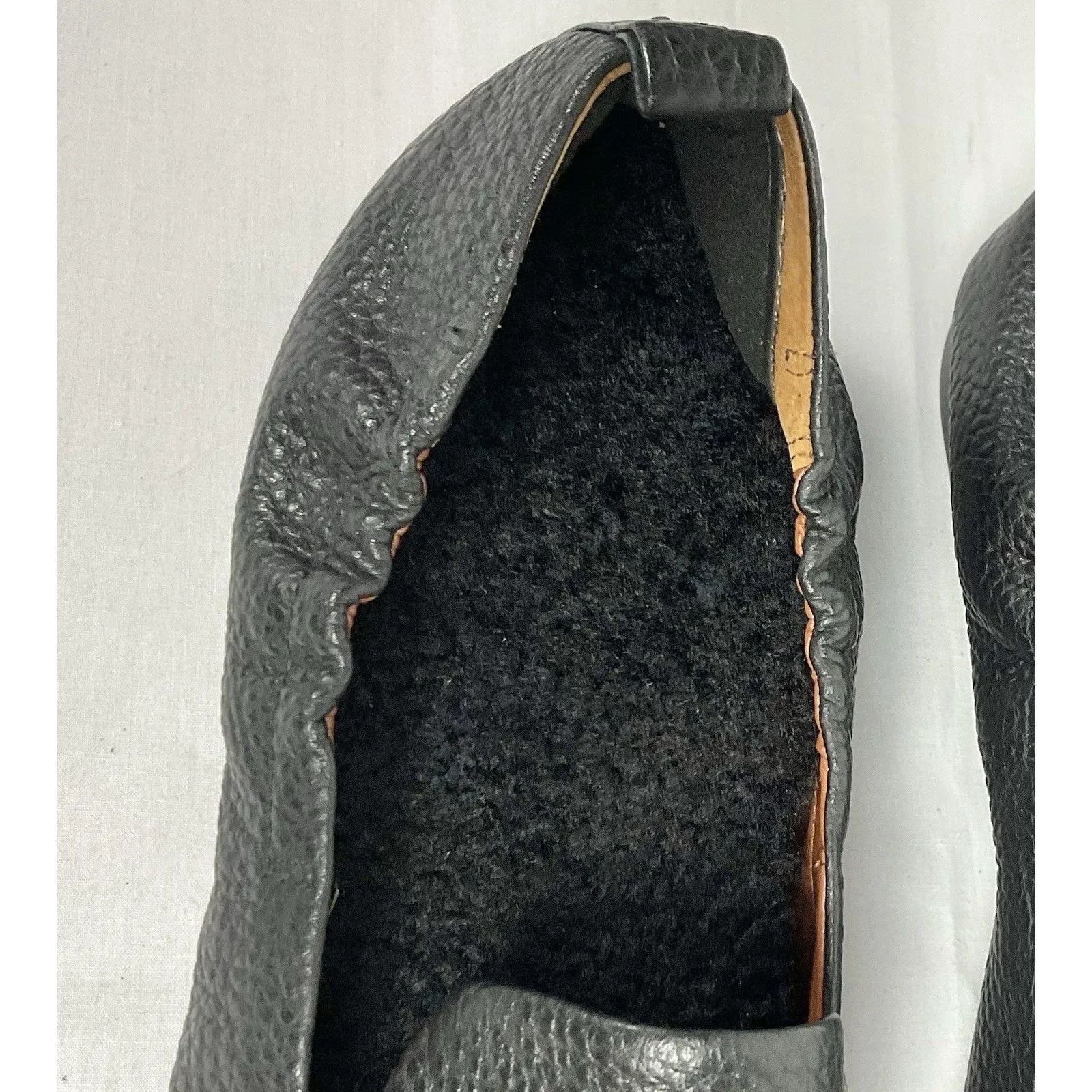 Vionic Amora Slip On Loafers Comfort Faux Fur Lined Black Leather Size 7 - Image 5