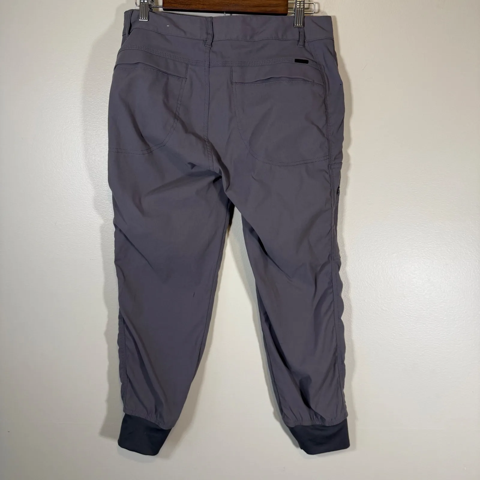 prAna WomenSki Canyon Gray Cargo Jogger Pants Size 8 Lightweight Travel Casual - Image 7