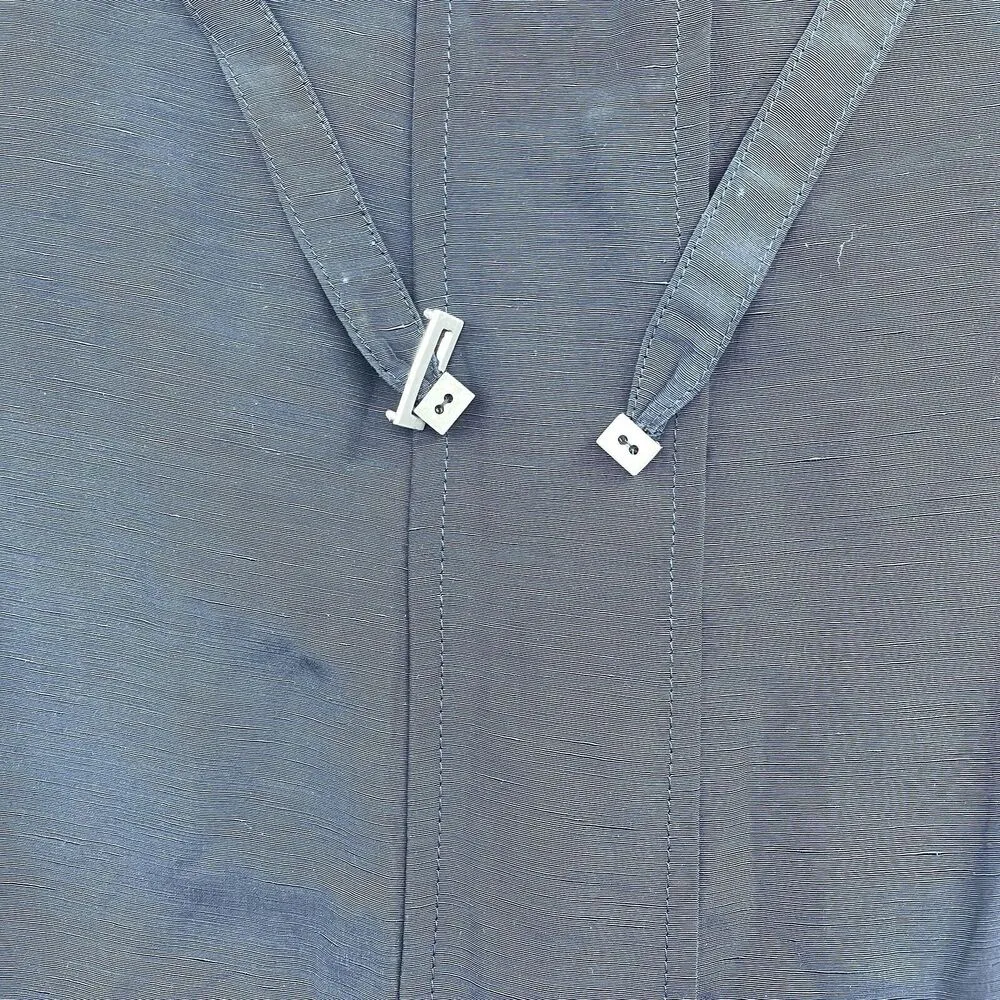 Lafayette 148 Sz 4 Jacket Linen Blend New York Navy Full Zip 3/4 Sleeve Pocket - Image 10