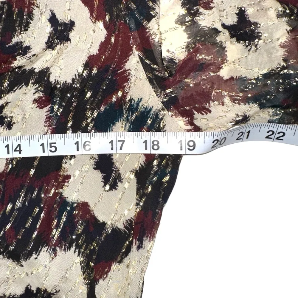 NWT ba&sh Kaz Robe V-Neck Printed Midi Dress SMALL in Ecru - Image 8