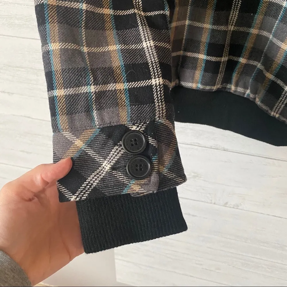 Billabong Zip Up Plaid Jacket Sz Medium - Image 8