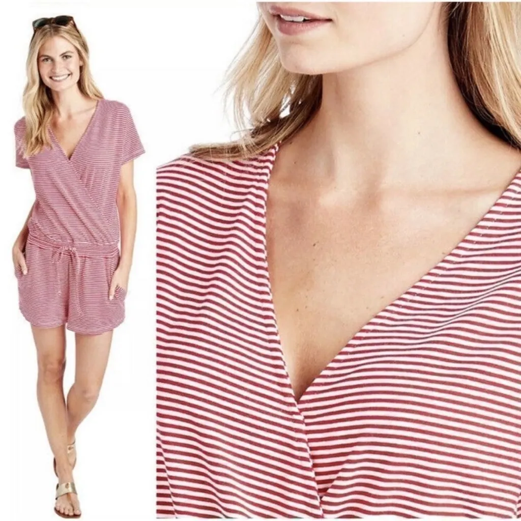 Vineyard Vines Striped Crossover Romper - Image 3