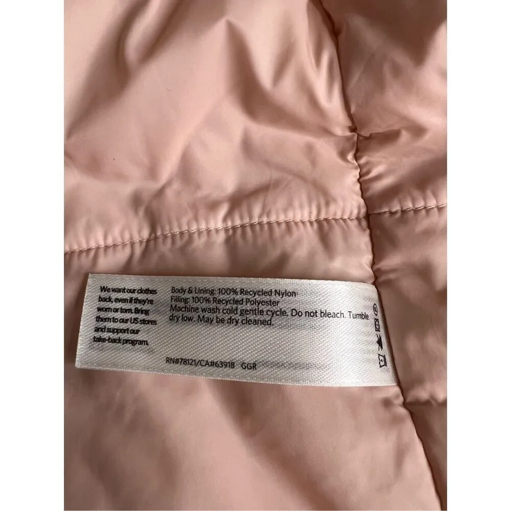 Eileen Fisher Women's Puffer Jacket Hooded Size PL P L blush pink - Image 4