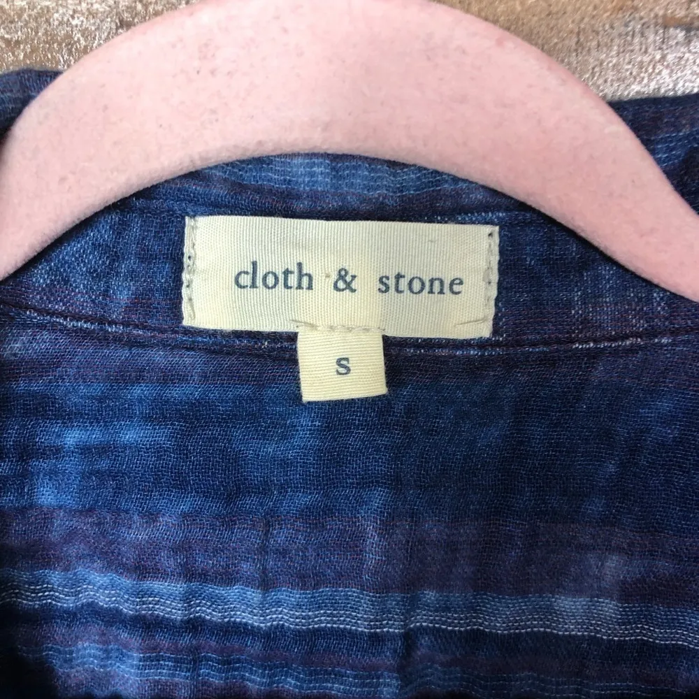 Cloth & stone Button Up plaid‎ Top - Image 3