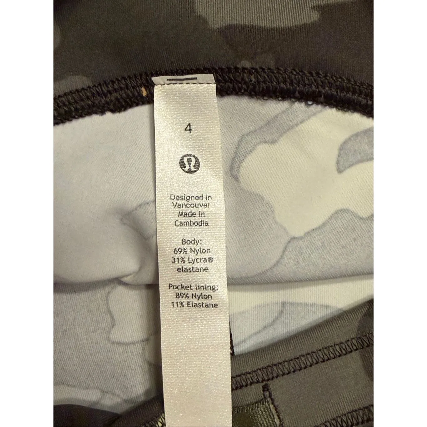 Lululemon Swift Speed HR Crop Tight 21” Size 4 Camo Green Multi nwt (6424) - Image 7