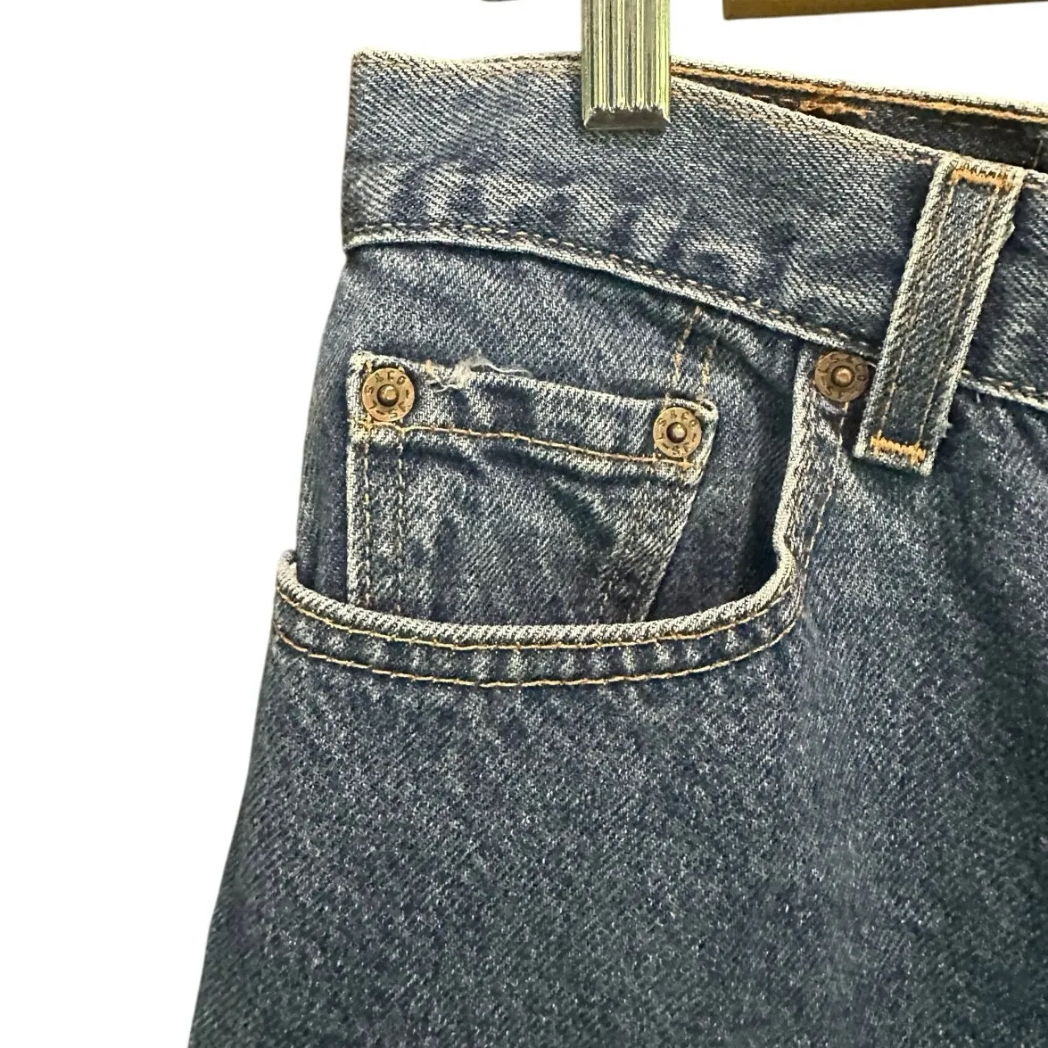 Vintage Levi’s 550 Made in USA 100% Cotton Relaxed Fit Tapered Jeans Size 29 Blue - Image 6