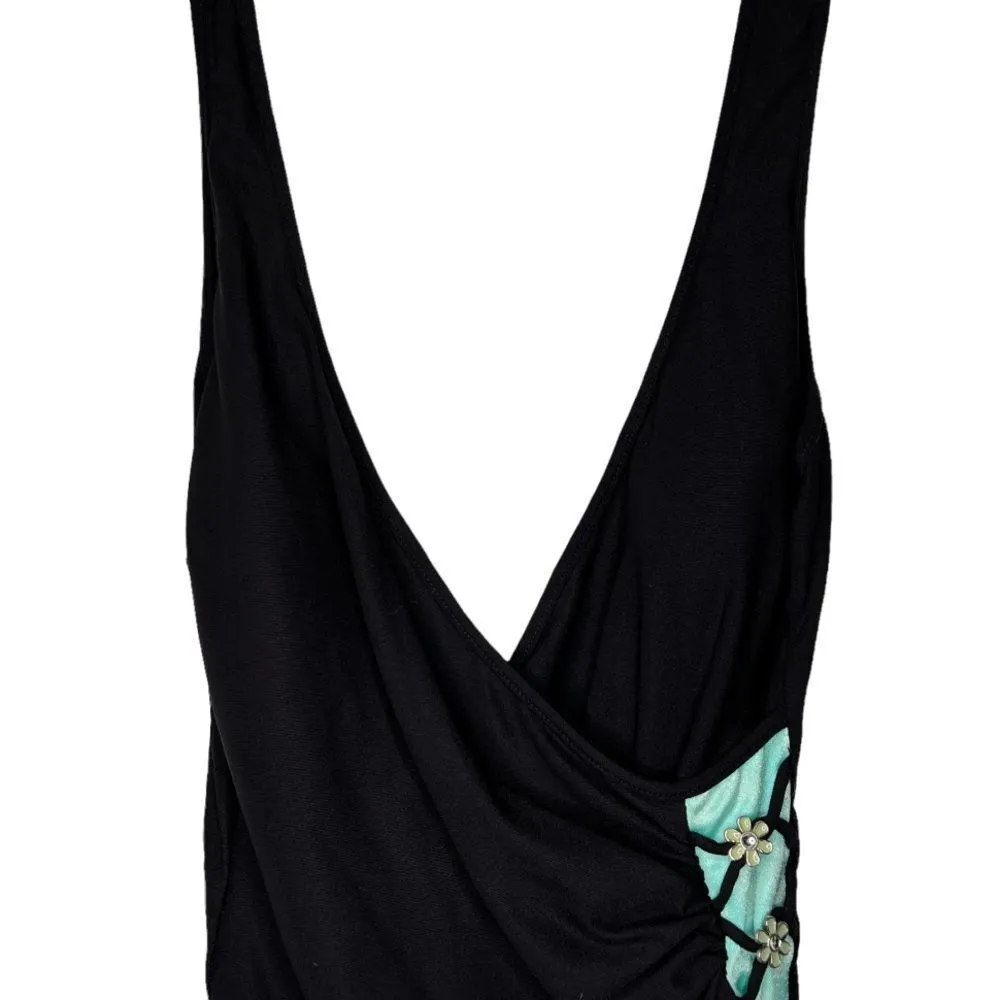 Vintage It Figures One Piece‎ Bathing Suit Black Size 10 - Image 2