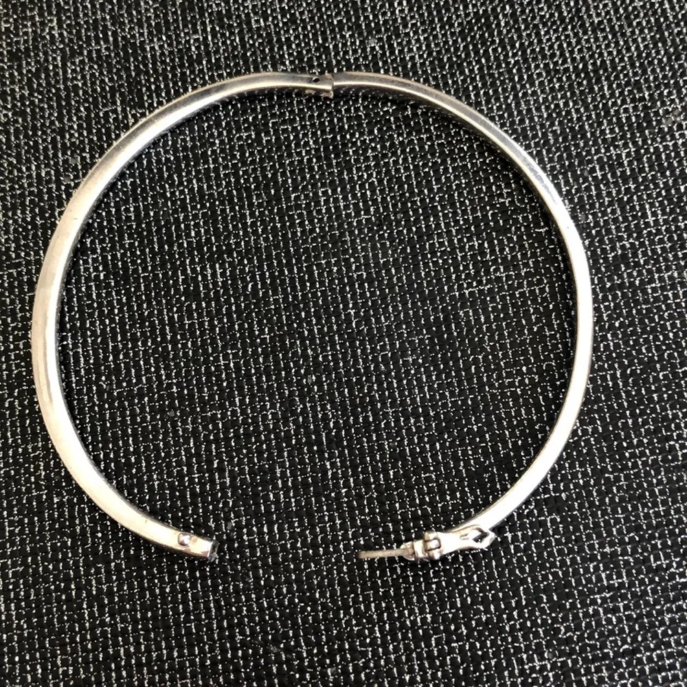 KL Sterling silver Marcasite bracelet bangle - Image 8