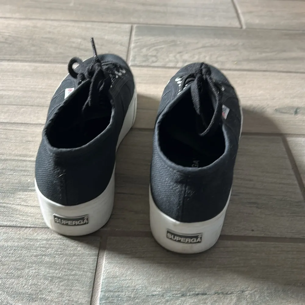 Superga Black and White Canvas Sneakers - Image 5