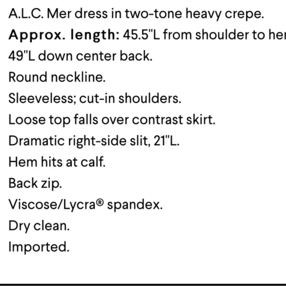 A.L.C. Mer Two Toned High Slit Layered Look Dress | Black/Cream | 6 - Image 11