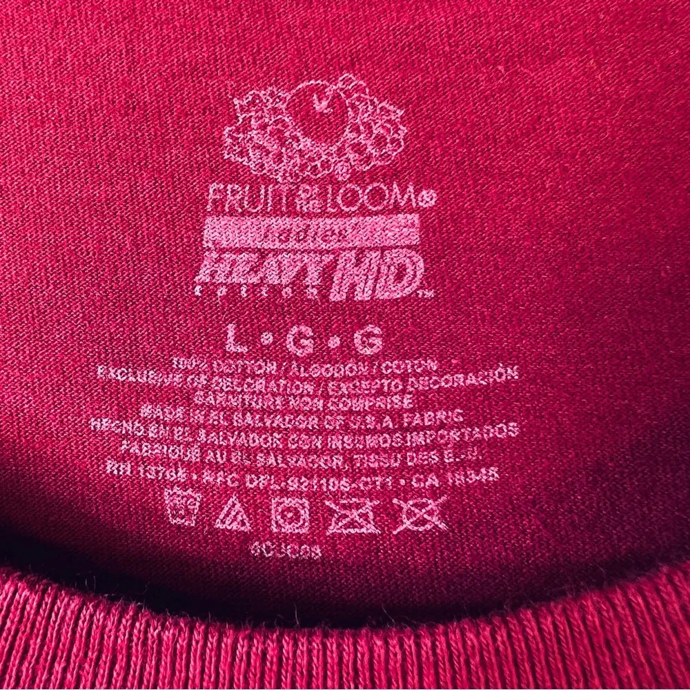 Disney Fruit of the Loom Large Mickey Mouse Short Sleeve Crewneck Red T-… - Image 4