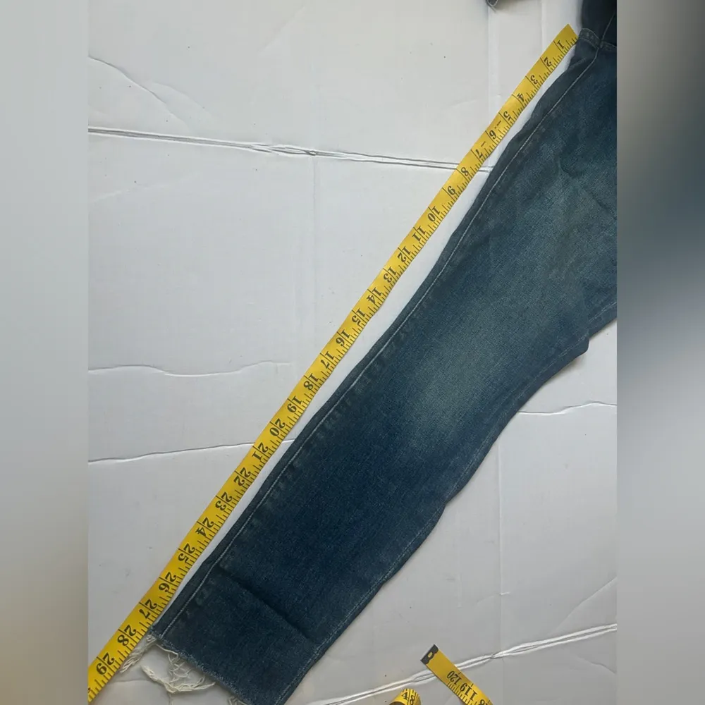 MOTHER Denim The Looker Ankle Step Fray Jeans Blue Size 28 - Image 12