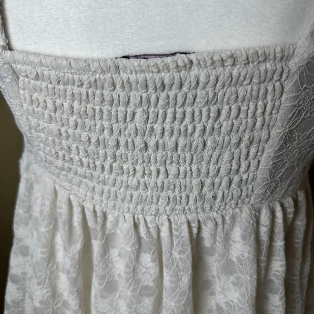 WILD FABLE White Lace Lined Mini Dress Size Small - Image 6