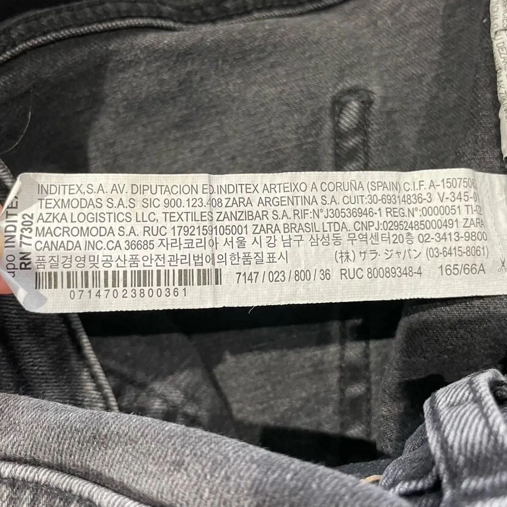 Raw Hem Distressed Denim Skinny Jeans Grey Size 4 - Image 15