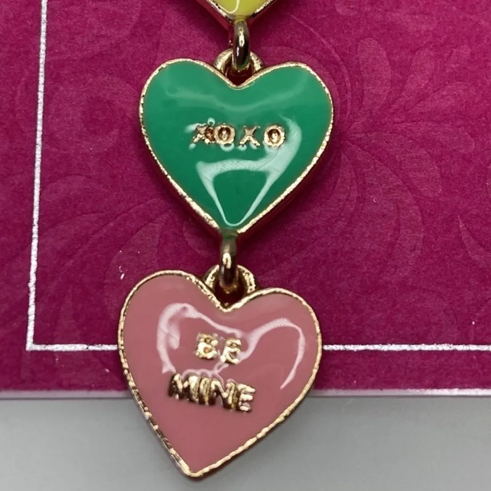 Holiday Lane Women’s Gold-Tone Imitation Pearl & Valentine Heart Drop Earrings - Image 2