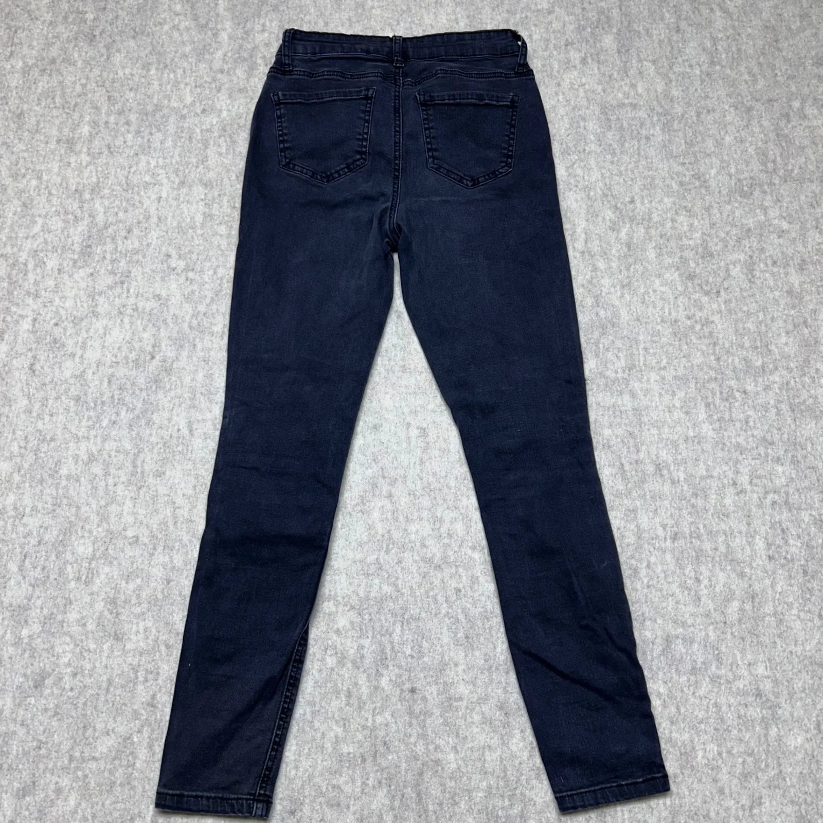 Vanilla Star Womens High Rise Skinny Jeans Embroidered Roses Black Size 3 - Image 6