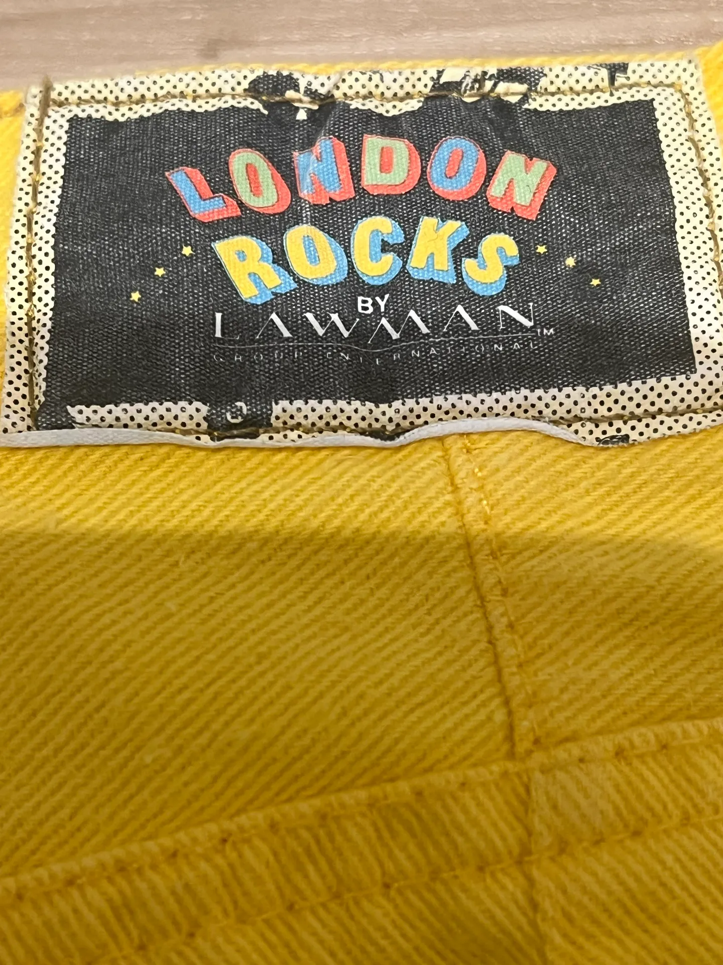 Vintage Yellow  London Rocks Denim Jeans  - Image 4