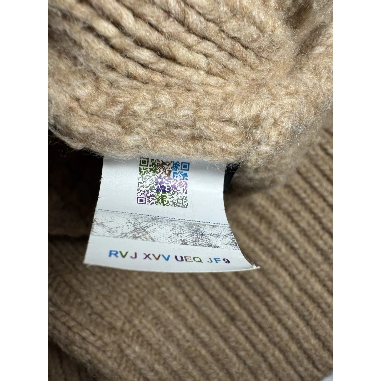 UGG Raelee Tan Wool Blend Cable Knit Sweater Long Sleeve Size SMALL Brown - Image 6