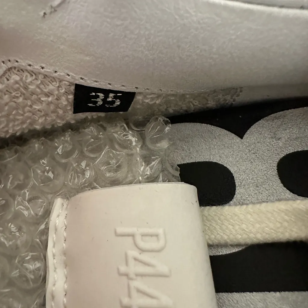 New P448 White Patent‎ sneakers shoes sz 35 - Image 7