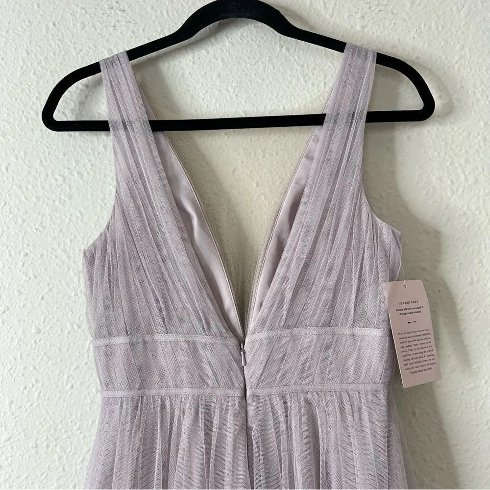 Anthropologie BHLDN Jenny Yoo Sarita Maxi Bridesmaid Dress NEW Size 2 in Lilac - Image 9
