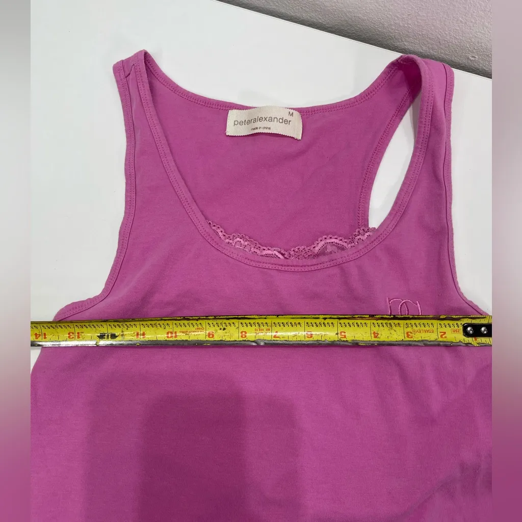 Peter Alexander Pink Baby Doll Tank Top Lace Women M Casual Size M - Image 2