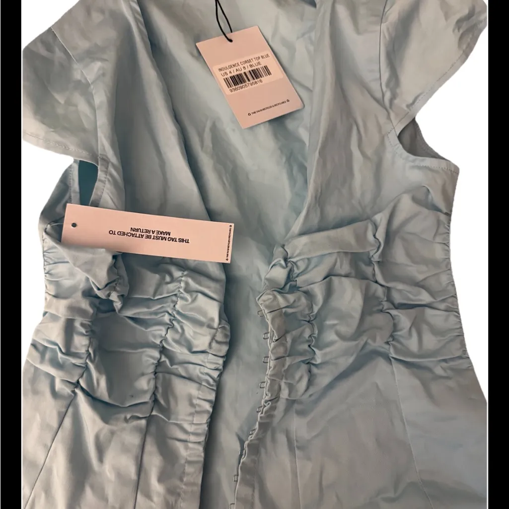 Edikted Indulgence Corset Top Blue size 4 NWT - Image 5
