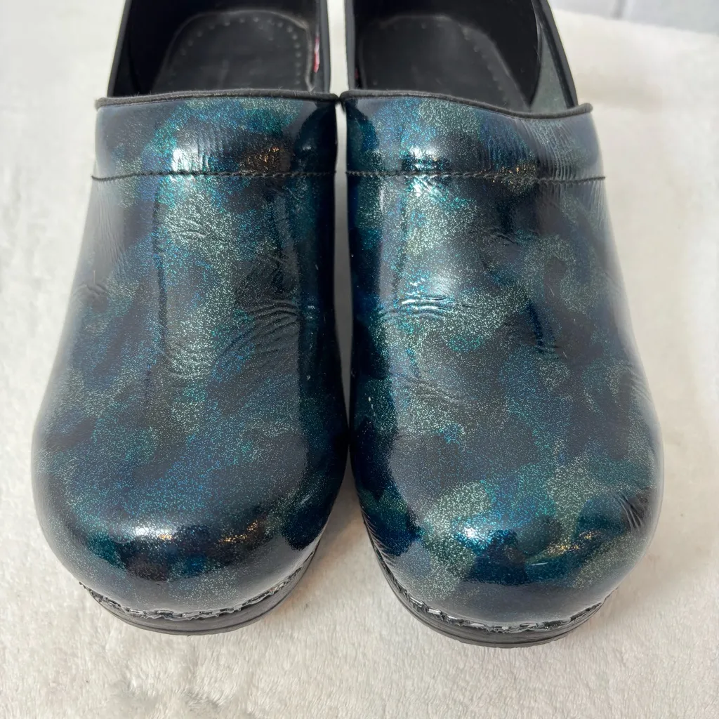 Sanita Aurora‎ Professional Danish Clogs Shoes Black Blue Nurse Size EU 39 US 8 - Image 4
