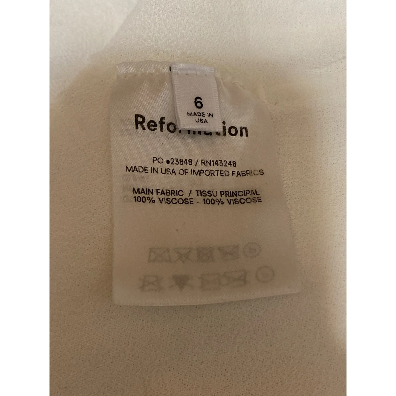 Reformation Novena Cream Corset Bustier Tie Strap Sleeveless Cami Crop Top Sz 6 - Image 5