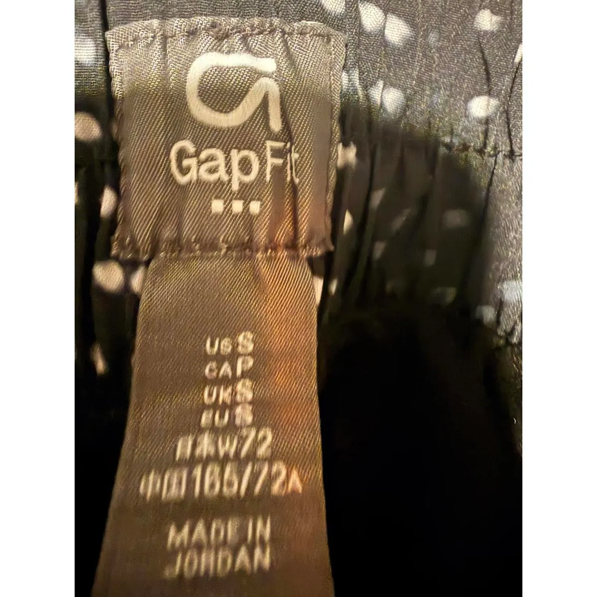 GapFit Running Shorts Womens S Black White Print Elastic Waist Activewear Gym - Image 4