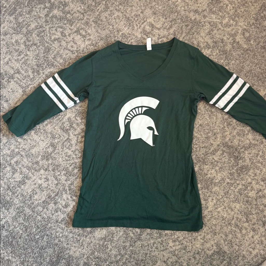 Women's enza Michigan State Spartans Logo 3/4 - Image 2