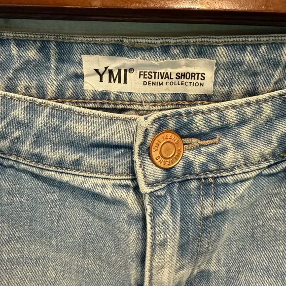YMI Light Blue Denim Festival Shorts - Image 2
