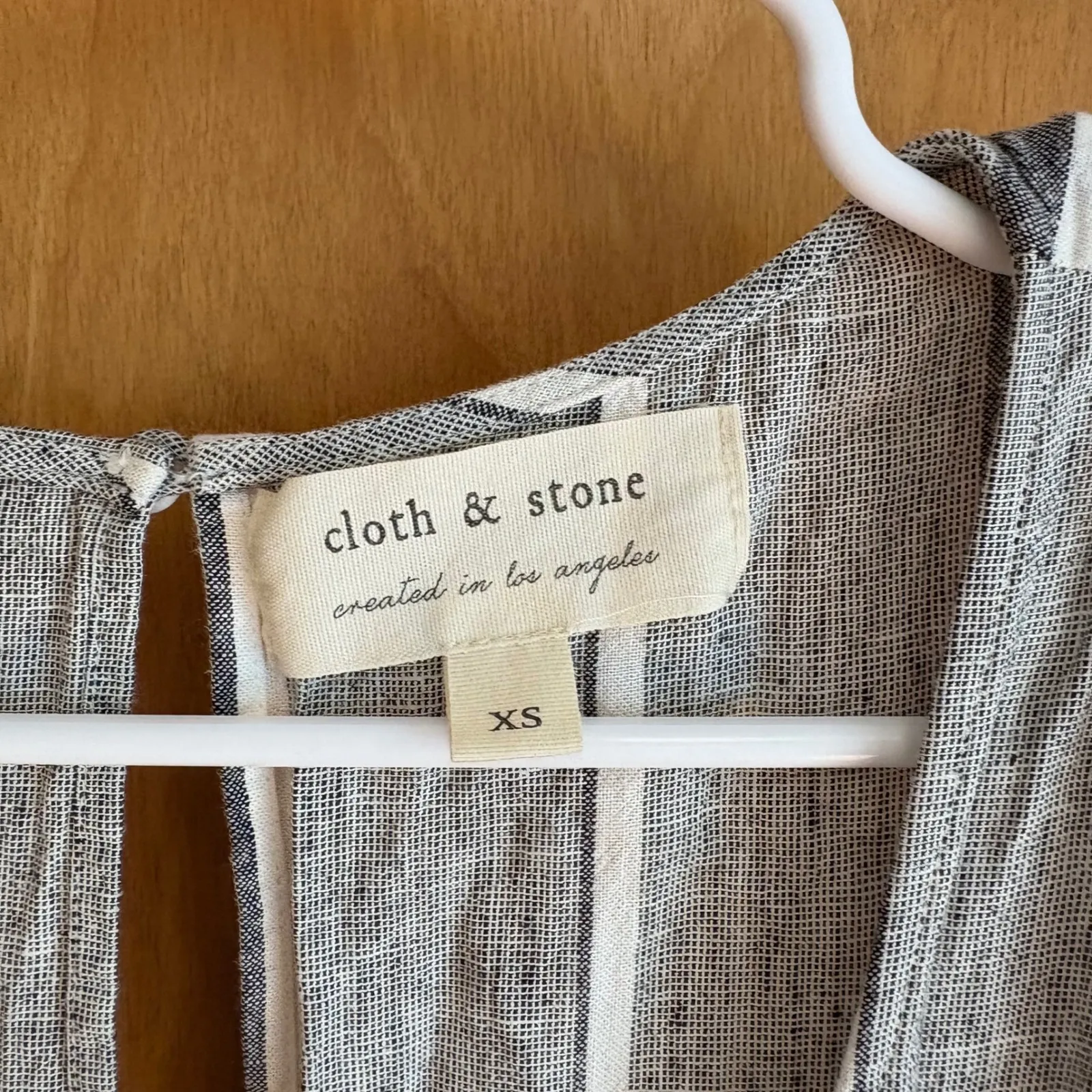 Cloth & Stone Striped Jumpsuit Wide Leg Sleeveless Keyhole Back‎ XS - Image 3