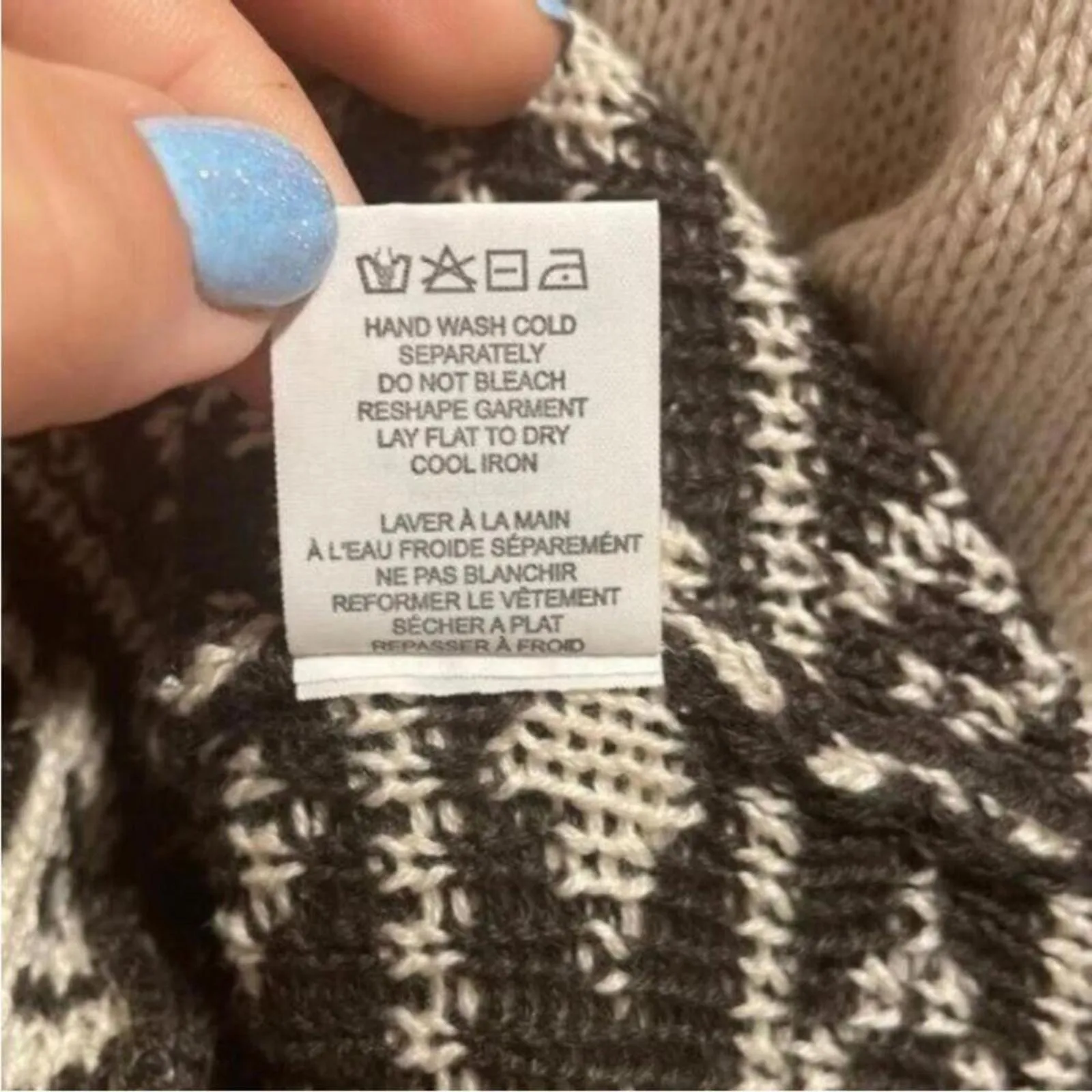 Element Eden, cream and gray long sleeve open front cardigan jacket Size M - Image 8