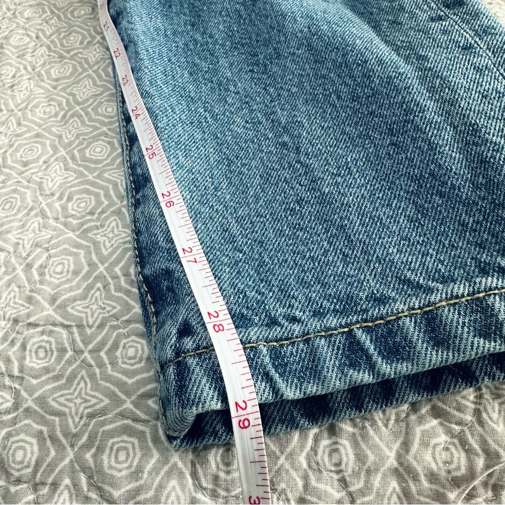 We Wore What Exposed Button Fly High Rise Blue Jeans Size 28 - Image 7