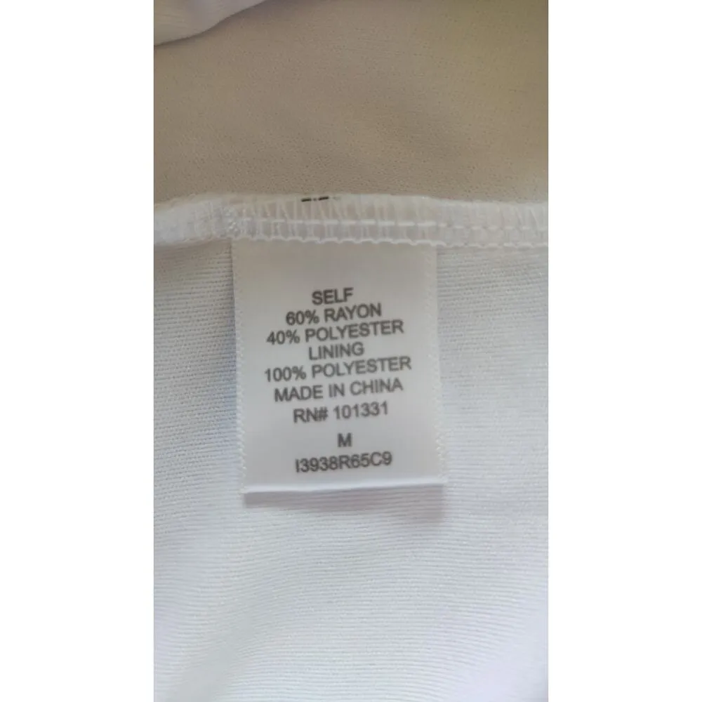 Charlotte Russe white chiffon dress with beaded high neck Size M - Image 7