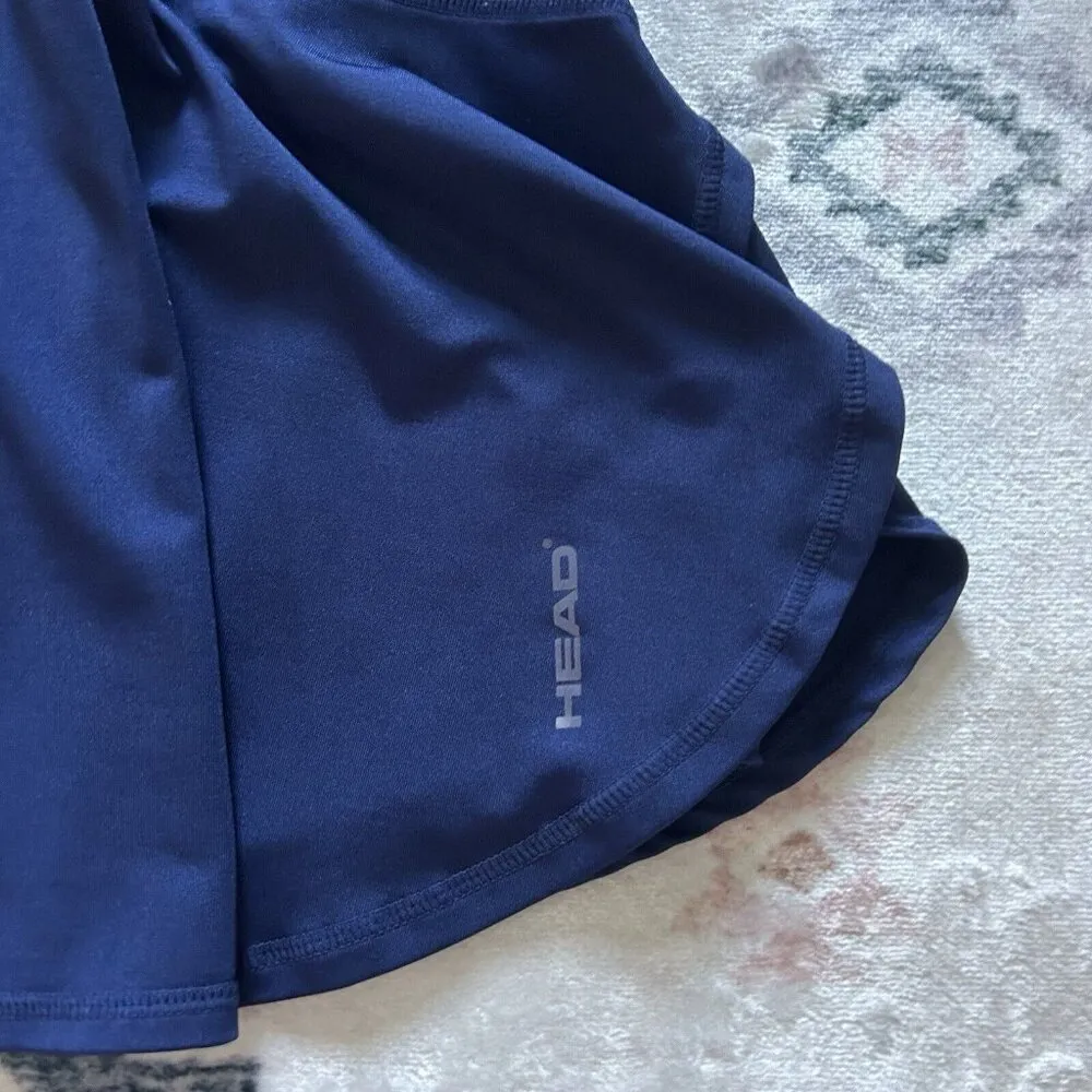 HEAD Womens Athletic Tennis Golf Skort with Ball Pocket Navy Blue Sz Large L - Image 7