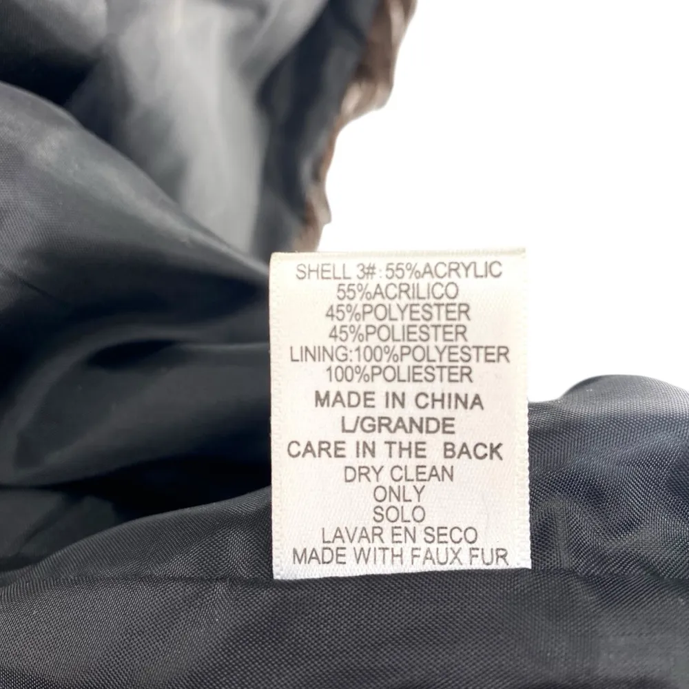 Faux Fur Shaggy Fuzzy Feather Vest CM3 Outfitters Tan Size L - Image 8