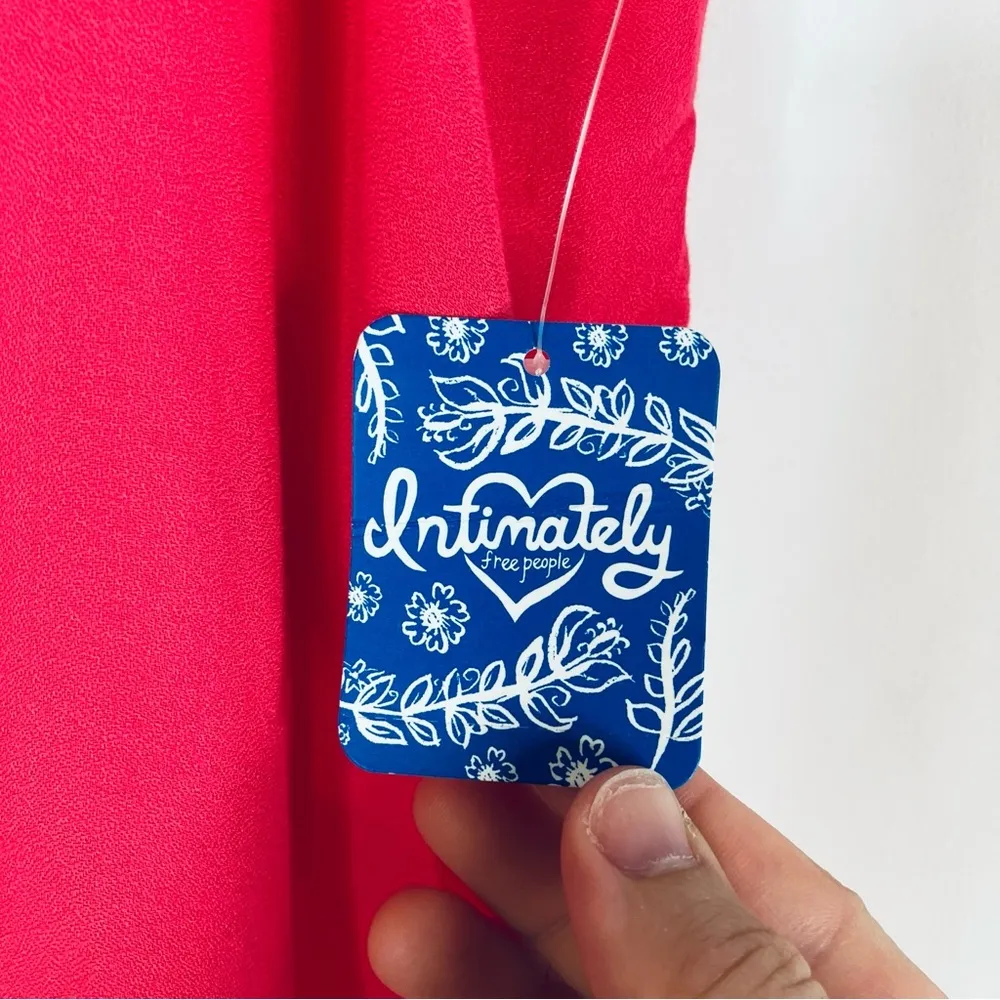 Intimately Free People | Crossroads Tie-Strap Cami Sandy Hot Pink Rayon Tank NWT - Image 5