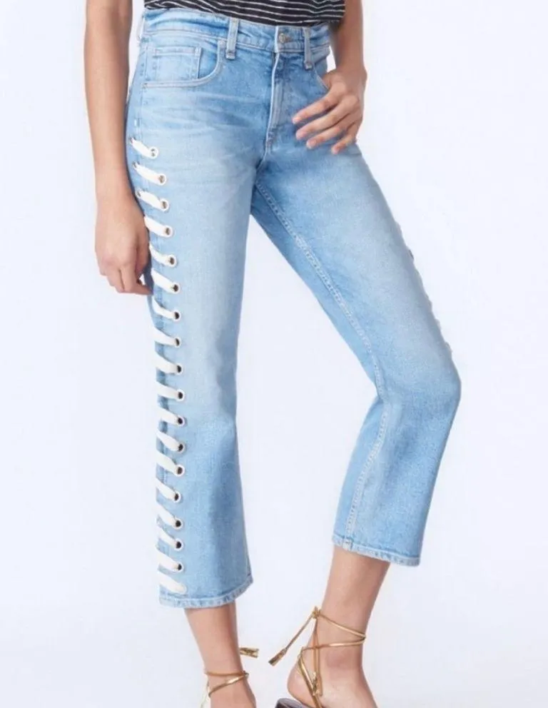 Veronica Beard Jeans Ines Girlfriend Lace Up Surfside - Image 2