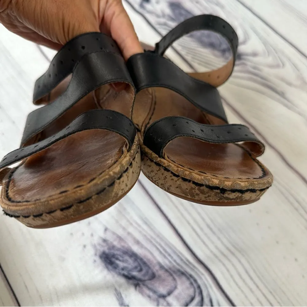 BORN Cork 3” Wedge Heel Strappy Slip - Image 2