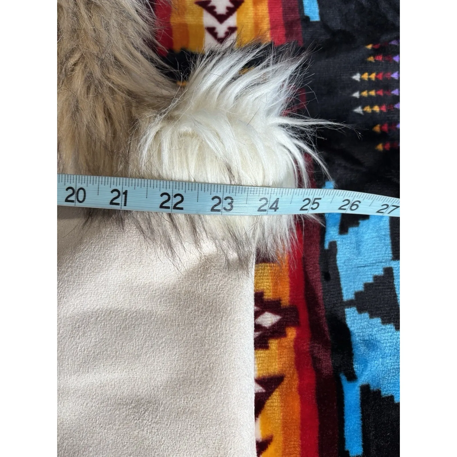 Back in the Saddle Faux Fur/Suede Sherpa Lined Vest Open Front Pockets Sz 1X Brown - Image 6