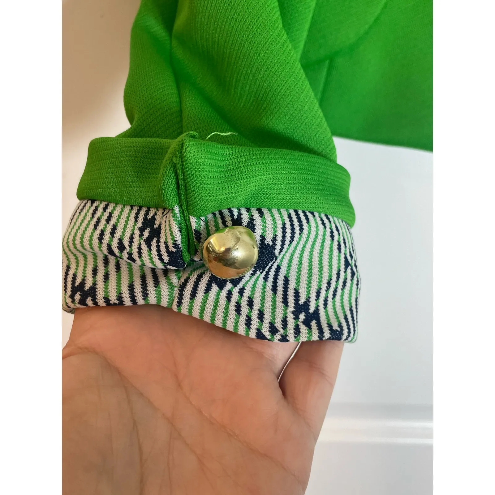 Vintage Rona New York 2 Piece Dress Suit Small Kelly Green 60s Office Union Made Size XS - Image 4