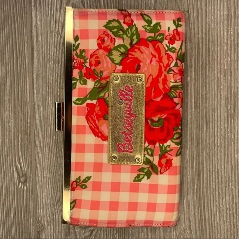 Betsey Johnson Betseyville floral clutch wallet purse with 3 compartments bag - Image 2