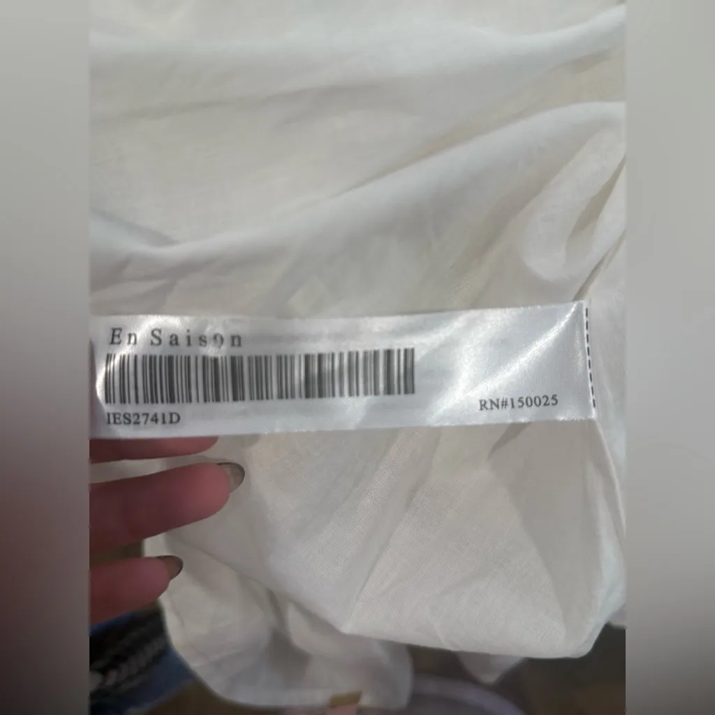 En Saison Alana Smocked White MIDI Dress - Image 10