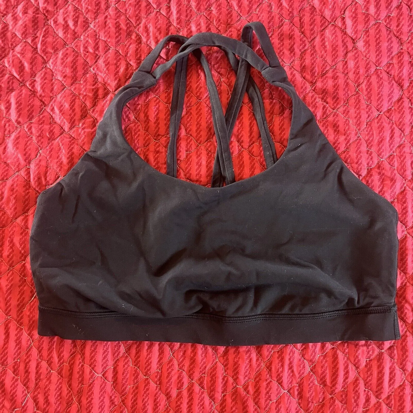 Savage x Fenty Women’s Forever Savage Bralette Bra Spellout Racerback Size Large Black - Image 5