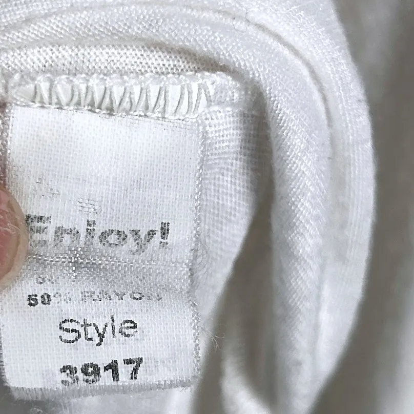 Michael Stars White Long Sleeve Top Hi Lo Hem Relaxed "One Size Fits Most" - Image 7