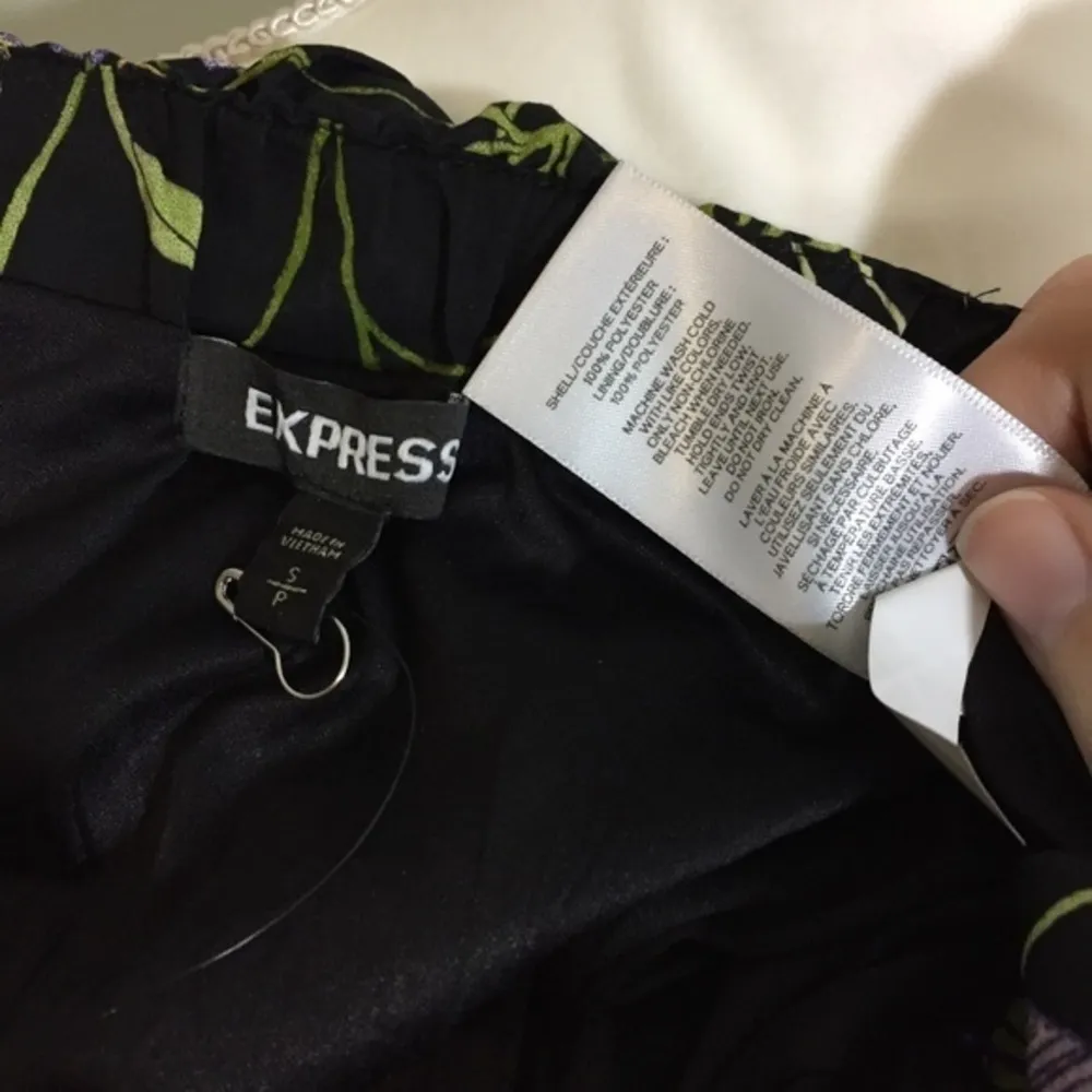 NWT  Black Purple Pink Floral Midi Ruffle Dress Small Spaghetti Strap New - Image 10